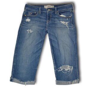 Hollister Jeans  Crop Distressed Destroyed Jeans Size: 5 W27